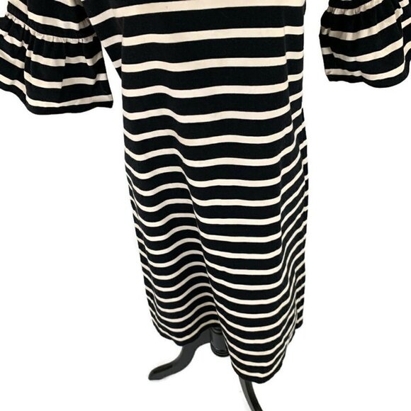 J. Crew Women's S Small Shift Dress Ruffled Bell Sleeve Striped Style #F0160 - Picture 6 of 12